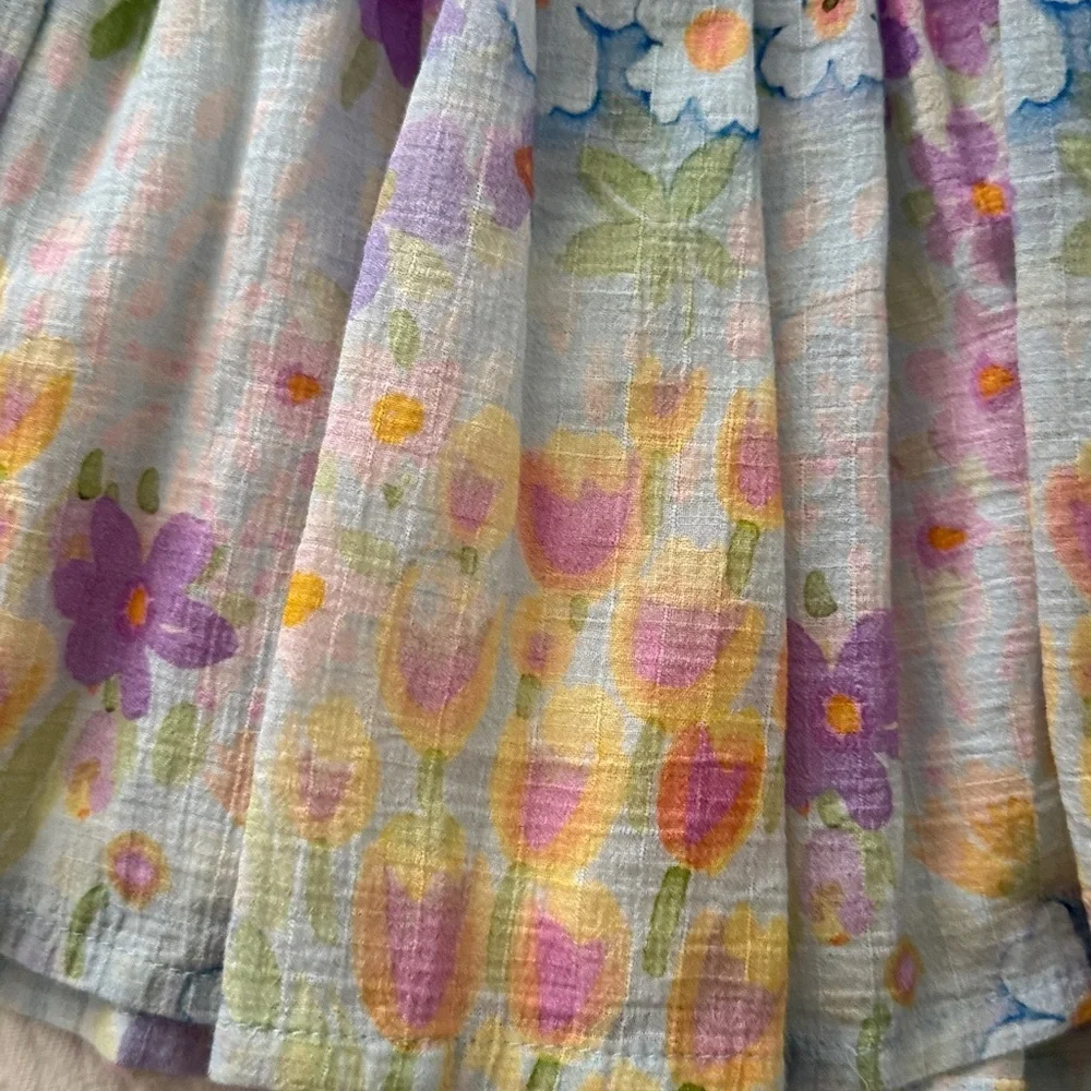 Morley Multicolor Girls  Floral Skirt sz 8